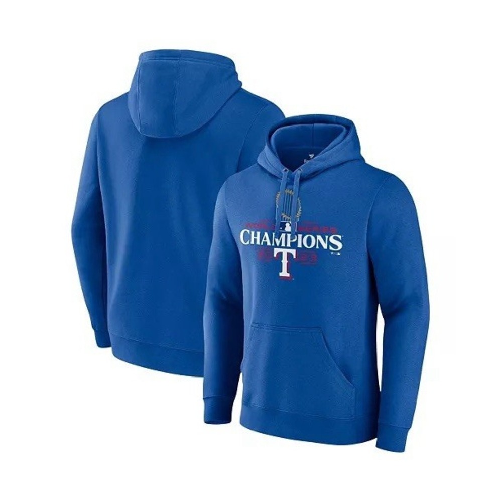 *NWT* Men‎ 3XL Fanatics 2023 World Series MLB Champion Texas Rangers Blue Hoodie
